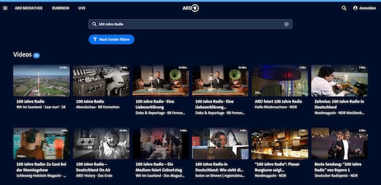 100 Jahre Radio in der ARD Mediathek