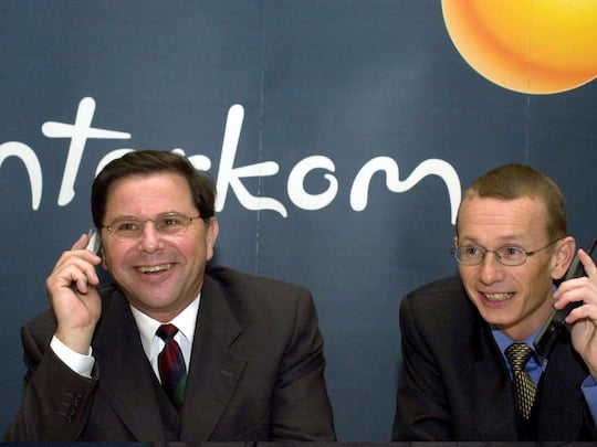 VIAG-Interkom-Chef Maximilian von Ardelt (l.) und Finanzchef Joachim Preisig (r.) bei der offiziellen Netz-Einweihung
