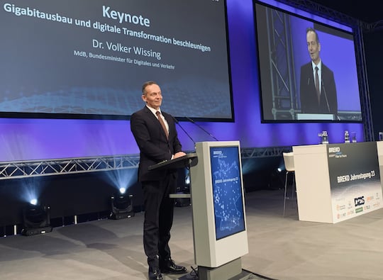 Bundesdigitalminister Volker Wissing sieht keine Auswirkungen der Sperre des Bundeshaushalts fr die Glasfaserfrderung