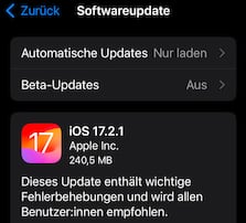 Updates fr iPhone und Mac