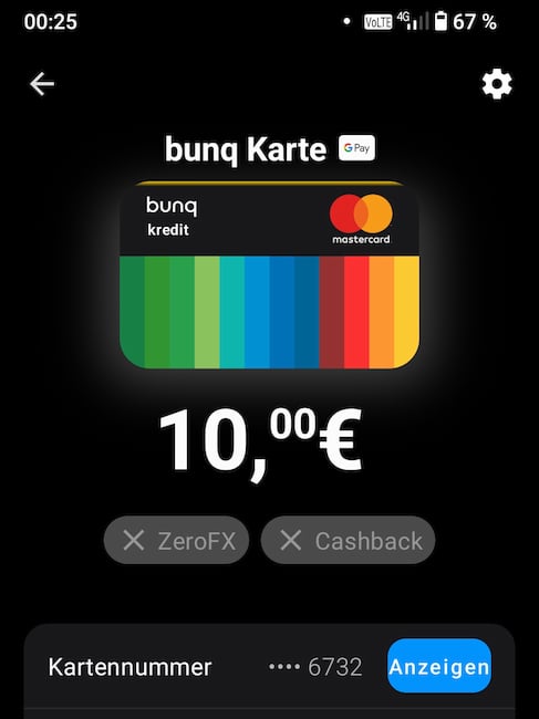 Die Bunq-Prepaid gibt sich als Kreditkarte aus