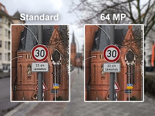 Megapixel-Vergleich: Standard vs. 64 MP