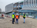 Auenfassade der neuen SAP-Halle im Olympiapark. o2 baut fr alle Netzbetreiber die Mobilfunkversorgung mit 2G, 4G und 5G