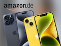 iPhone-Angebote bei Amazon (Bild: iPhone 15 Pro Max (r.) und iPhone 14)