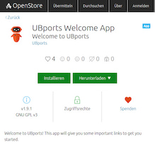 UBports-App im OpenStore