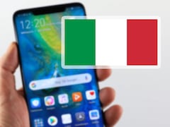 Illustration eines Smartphones vor der italienischen Flagge.