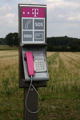 Ehemalige Telefonstele der Telekom ohne Huschen