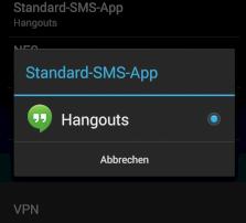 Ab Android 4.4 lsst sich die Standard-SMS-App auswhlen.